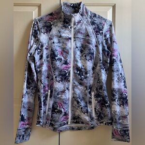 🍒LULULEMON sz 12 DEFINE Jacket MOODY MIRAGE Silver Gray/Pink/Black Navy *LUON